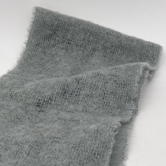 Vintage Montrose Mohair Scarf Solid Light Blue Short Made in Scotland - Picture 5 of 6